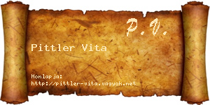 Pittler Vita névjegykártya